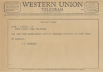 Telegram from J. J. Finegan to Amon G. Carterm Jr. by J. J. Finegan