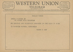 Telegram from Harry D. Guy to Amon G. Carter, Jr.