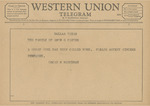 Telegram from Oscar M. Marchman to the Family of Amon G. Carter