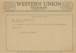 Telegram from George E. Jackson to Amon G. Carter, Jr. by George E. Jackson