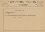 Telegram from Curtis E. Crook to Amon G. Carter, Jr. by Curtis E. Crook