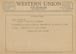 Telegram from Esther and Tedo Morgon to Amon G. Carter, Jr. by Esther Morgon and Tedo Morgon