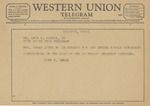 Telegram from John R. Suman to Amon G. Carter, Jr.