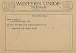 Telegram from Catherine and George Smith to Amon G. Carter, Jr. by Catherine Smith and George Smith