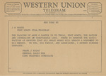 Telegram from Frank J. Nicht to J. M. North by Frank J. Nicht