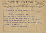 Telegram from Senator Price Daniel to Amon G. Carter, Jr. by Price Daniel