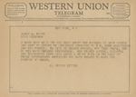 Telegram from S. George Little to James M. North