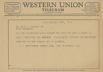 Telegram from C. A. Brattstrom to Amon G. Carter, Jr. by C. A. Brattstrom