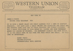 Telegram from Barry Faris to James M. North by Barry Faris