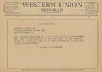 Telegram from Robert W. Sarnoff to Amon G. Carter, Jr.