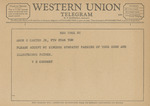 Telegram from V. R. Coudert to Amon G. Carter, Jr. by V. R. Coudert