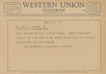 Telegram from Ray Hockenberry to Amon G. Carter, Jr. by Ray Hockenberry