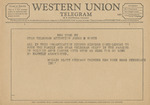 Telegram from Mollie Slott to James M. North by Mollie Slott