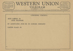 Telegram from Carter Glass, Jr. to Amon G. Carter, Jr. by Carter Glass Jr.