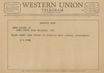 Telegram from W. C. Wade to Amon G. Carter, Jr. by W. C. Wade