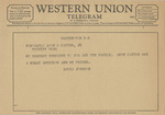 Telegram from Louis Johnson to Amon G. Carter, Jr.