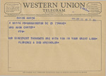 Telegram from Florence and Bob Kreindler to Minnie Meacham Carter by Florence Kreindler and Bob Kreindler