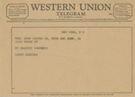 Telegram from Leroy Manzing to Minnie Meacham Carter, Ruth Carter Johnson, and Amon G. Carter, Jr.