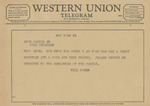 Telegram from Bill Corum to Amon G. Carter, Jr. by Bill Corum