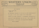 Telegram from David Sarnoff to Harold Hough