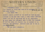 Telegram from Ann and Eddie Brandwein to Minnie Meacham Carter by Ann Brandwein and Eddie Brandwein