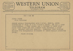 Telegram from Frank Starzel to James North