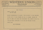 Telegram from Mac Kriendler to Amon G. Carter, Jr. by Mac Kriendler