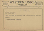 Telegram from Tony Libertore to Amon G. Carter, Jr.