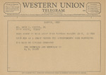 Telegram from R. H. Grant to Amon G. Carter, Jr by R. H. Grant