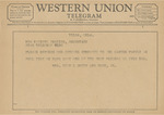 Telegram from Mrs. Hugh L. Smith and Hugh, Jr. to Mrs. Katrine Deakins by Hugh L.(Mrs) Smith and Hugh L. Smith Jr.