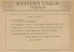 Telegram from Sloane McCauley to Amon G. Carter, Jr.