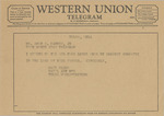 Telegram from Matt Elder to Amon G. Carter, Jr. by Matt Elder