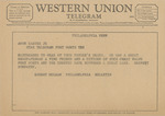 Telegram from Robert McLean to Amon G. Carter, Jr. by Robert McLean