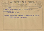 Telegram from Evely Ruth and J. W. Jordan to Amon Carter, Jr.