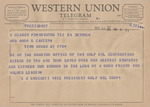 Telegram from E. D. Brockett to Minnie Meacham Carter by E. D. Brockett