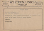 Telegram from Jesse H. Jones to Amon G. Carter, Jr.