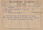 Telegram from Joe Wilkinson, Buck Schiwetz and Kern Tips to Harold Hough by Joe Wilkinson, Buck Schiwetz, and Kern Tips