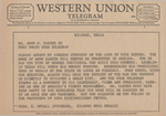 Telegram from Charles K. Devall to Amon G. Carter, Jr. by Charles K. Devall