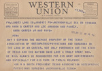 Telegram from W. M. Smith to Amon G. Carter, Jr. and Minnie Meacham Carter by W. M. Smith