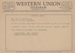 Telegram from Wayne Henly to Amon G. Carter, Jr. by Wayne Henly