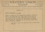 Telegram from Clifford B. Jones to Amon G. Carter, Jr.