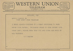 Telegram from O. C. Harper to Amon G. Carter, Jr.