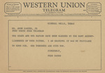 Telegram from Fred Brown to Amon G. Carter, Jr. by Fred Brown