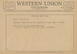 Telegram from John C. B. Elliott to Amon G. Carter, Jr. by John C. B. Elliott