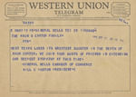 Telegram from Will C. Poston to the Amon G. Carter Family by Will C. Poston