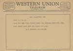 Telegram from E. B. Bergman and Family to Amon G. Carter, Jr. by E. B. Bergman