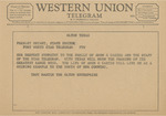 Telegram from Troy Martin of the Olton Enterprise to Presley Bryant