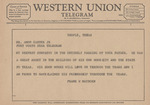 Telegram from Frank W. Mayborn to Amon G. Carter, Jr.