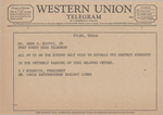 Telegram from H. J. McKenzie to Amon G. Carter, Jr. by H. J. McKenzie