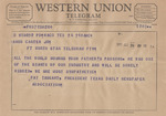 Telegram from Pat Taggart to Amon G. Carter, Jr.